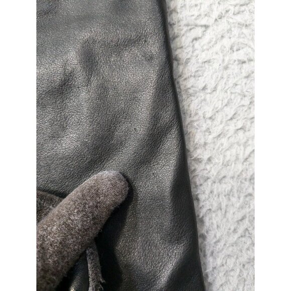 Gap Leather Pants Mens 34 Button Fly Retro Y2K Vintage Style Rock Biker Black - Picture 13 of 16